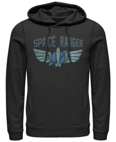 Shop Disney Men's Toy Story Space Ranger Star Command Logo, Pullover Hoodie In Black