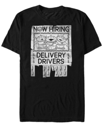 Shop Disney Pixar Men's Toy Story Pizza Planet Hiring Alien Delivery Drivers, Short Sleeve T-shirt In Black