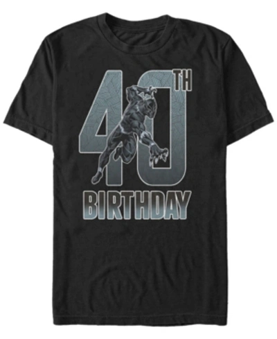 Shop Marvel Men's  Black Panther 40th Birthday Short Sleeve T-shirt