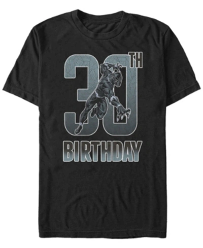 Shop Marvel Men's  Black Panther 30th Birthday Short Sleeve T-shirt