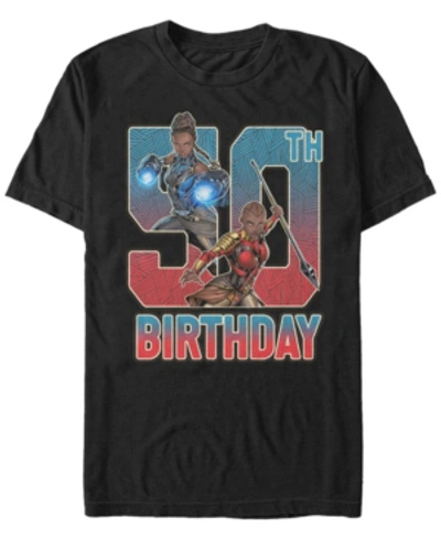 Shop Marvel Men's  Black Panther Shuri And Okoye 50th Birthday Short Sleeve T-shirt