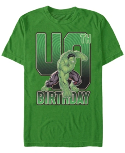 Shop Marvel Men's  Hulk Smash 40th Birthday Short Sleeve T-shirt In Emerald