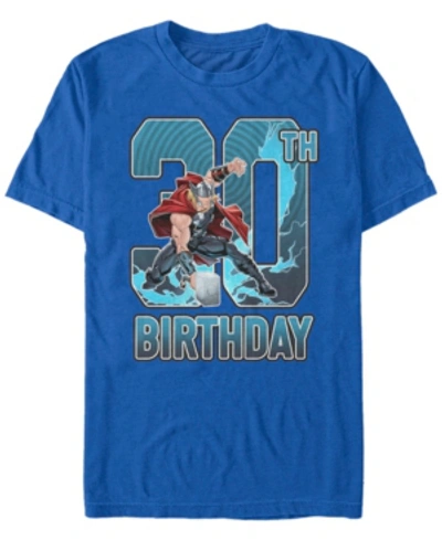 Shop Marvel Men's  Thor 30th Birthday Short Sleeve T-shirt In Royal Blue