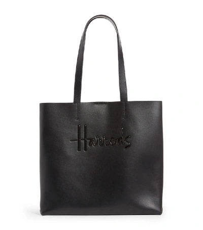 Shop Harrods Medium Leather Kensington Tote Bag