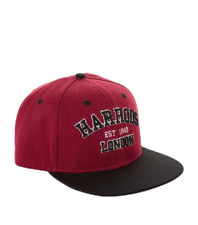 Shop Harrods Varsity Logo Flat Peak Cap