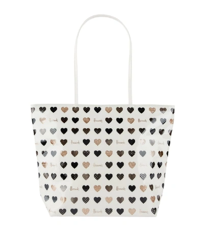 Shop Harrods Glitter Hearts Tote Bag
