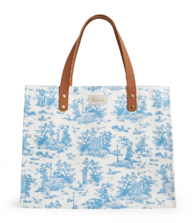 Harrods Toile Grocery Shopper Bag - Blue - One Size