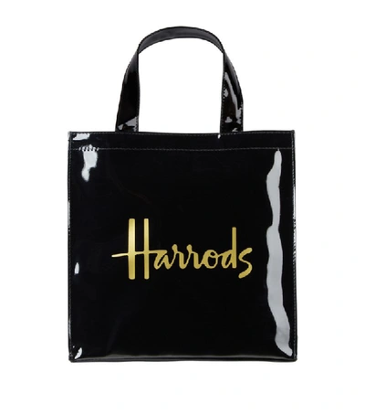Shop Harrods Small Logo Shopper Bag In Black