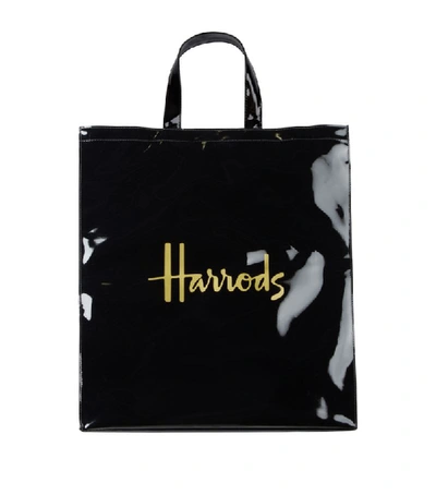 Shop Harrods Large Logo Shopper Bag In Black