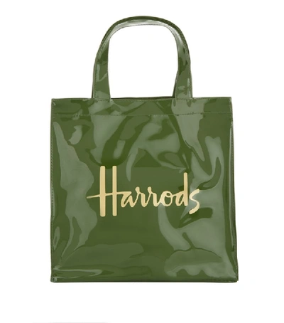 Shop Harrods Small Logo Shopper Bag In Green