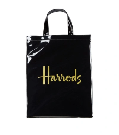 Shop Harrods Medium Logo Shopper Bag In Black