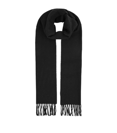 Shop Harrods Fringed Wool Scarf