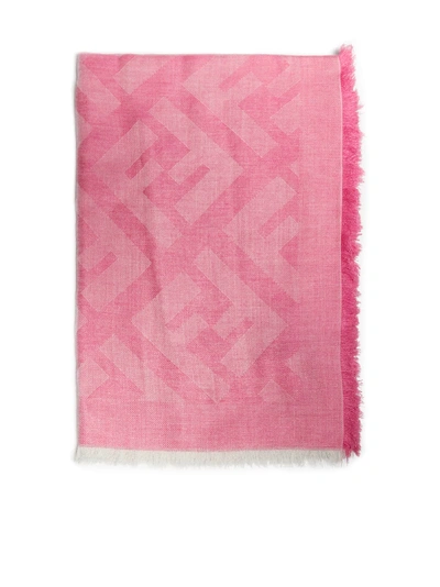 Shop Fendi Scarf In Lollipop