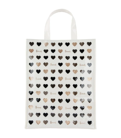 Shop Harrods Medium Glitter Hearts Shopper Bag