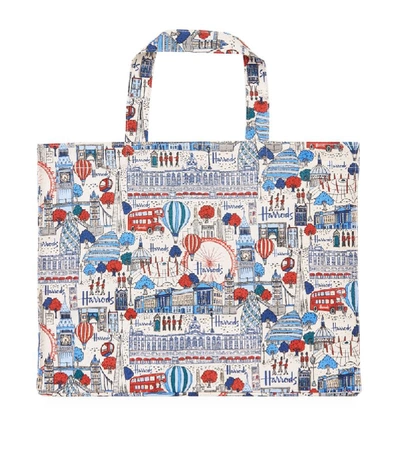 Shop Harrods Pretty City Grocery Shopper Bag In Multi