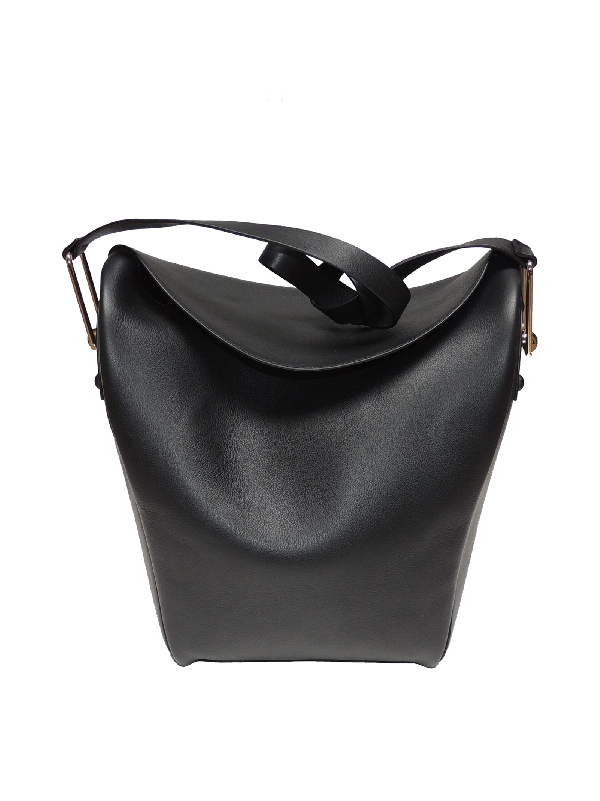 Lemaire Medium Foldover Shoulder Bag In Black | ModeSens