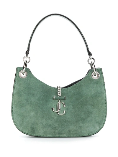 Shop Jimmy Choo Small Varenne Shoulder Bag In Green