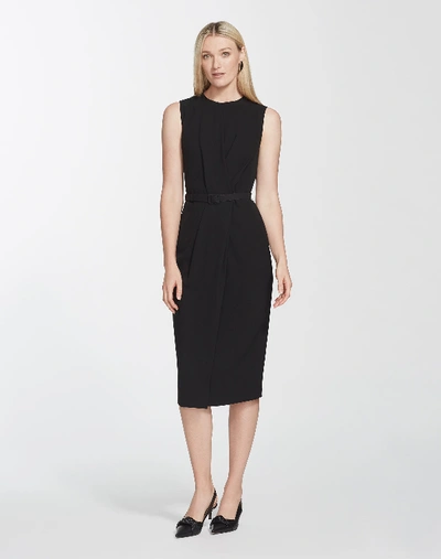 Shop Lafayette 148 Finesse Crepe Jude Dress In Black