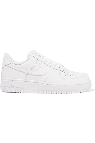 Shop Nike Air Force I Leather Sneakers In White