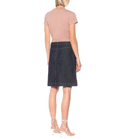 Shop Apc Michelle Denim Skirt In Blue