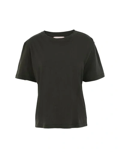 Shop Jeanerica Woman T-shirt Dark Green Size L Organic Cotton