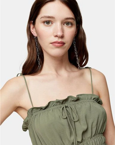 Shop Topshop Tops In Military Green