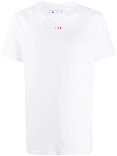 Shop Off-white Stencil Logo-print T-shirt In White