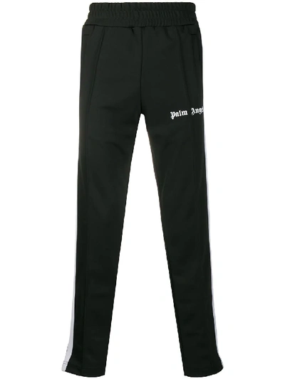 Shop Palm Angels Logo-print Slim Track Pants In Black