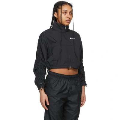 Shop Nike Black Sportswear Swoosh Jacket In 010 Black
