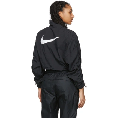 Shop Nike Black Sportswear Swoosh Jacket In 010 Black