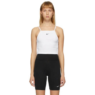 Shop Nike White Sportswear Essential Tank Top In 100 White