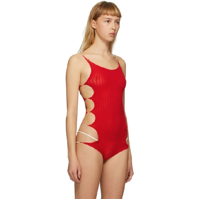 Shop Rui Red Nylon Bodysuit