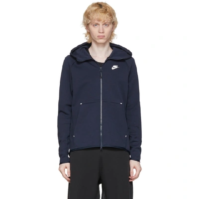 Shop Nike Navy Sportswear Tech Hoodie In 451 Obsidia