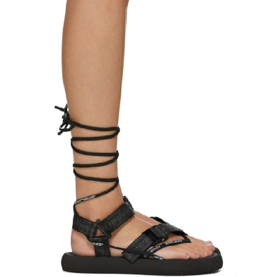 Shop Off-white Black Multistrap Micro Sandals