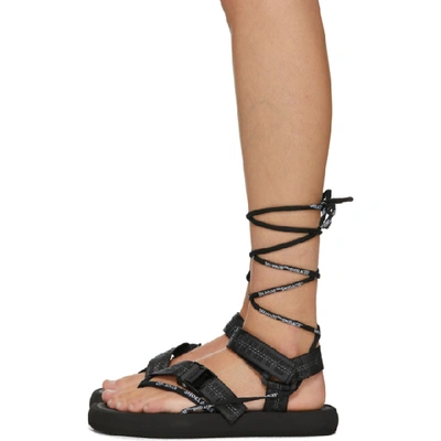 Shop Off-white Black Multistrap Micro Sandals