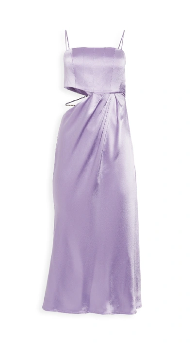 Shop Nafsika Skourti Carla Dress Midi In Lilac