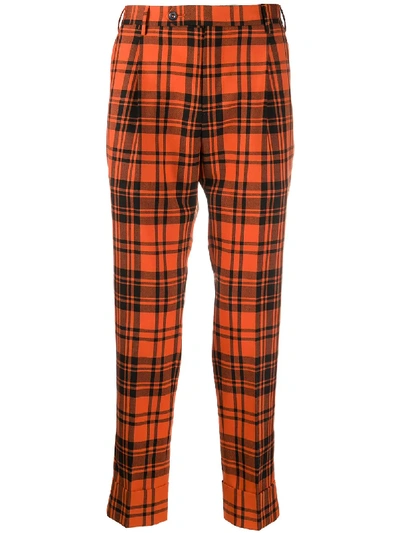 PT01 TARTAN PRINT TROUSERS 