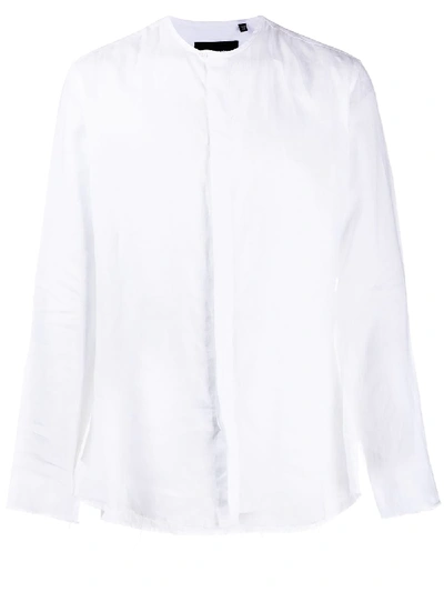 Shop Costumein Collarless Lightweight Shirt In White