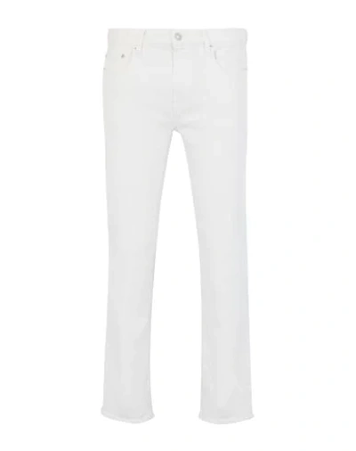 Shop Jeanerica Man Jeans White Size 34w-32l Organic Cotton, Elastane