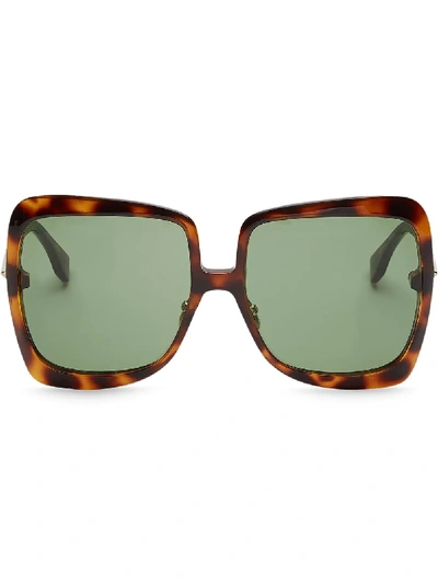 Shop Fendi Promeneye Sunglasses In Green