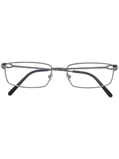 Shop Cartier Rectangular-frame Glasses In Black