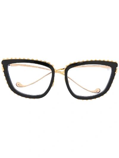 Shop Anna-karin Karlsson Cat Eye Framed Glasses In Black