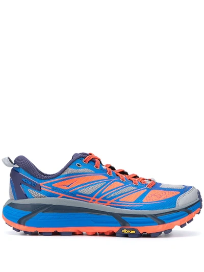 Shop Hoka One One Colour Block Running Sneakers In Blue