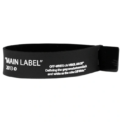 Pre-owned Off-white Label Bracelet Black/white