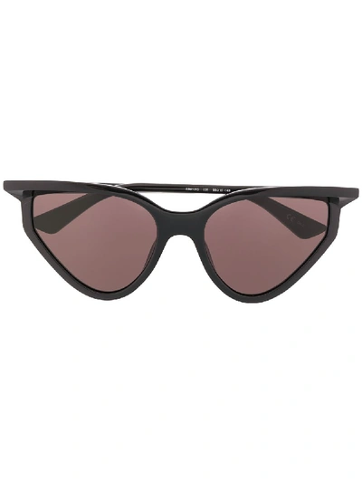 Shop Balenciaga Rim Cat Sunglasses In Black