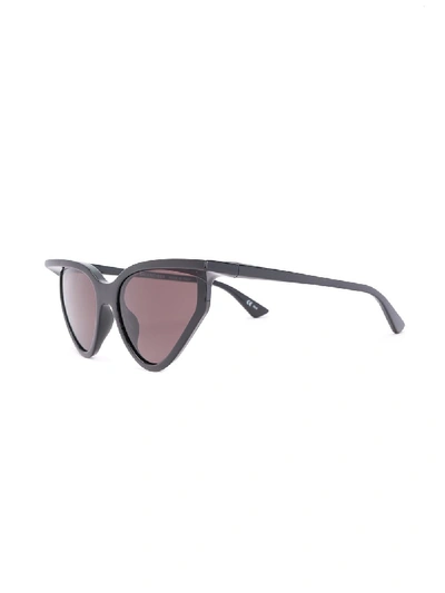 Shop Balenciaga Rim Cat Sunglasses In Black