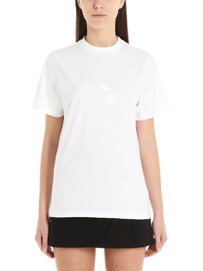 Shop Coperni Glow In The Dark T-shirt In Blanc Optique Blacop