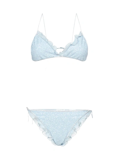 Oseree Bikini Voila' Lumiere In Lame' In Candy Blue | ModeSens
