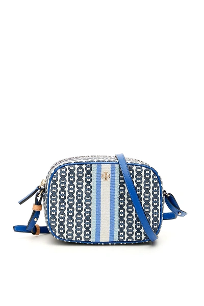 Shop Tory Burch Gemini Link Camera Bag In Bondi Blue Gemini