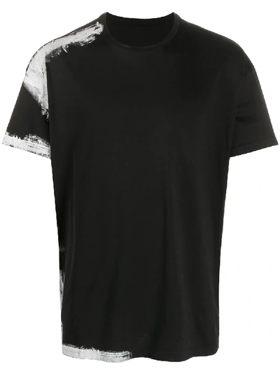 Shop Maison Margiela Paint Stroke Print T-shirt In Black